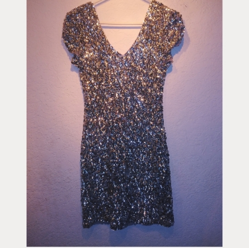Vintage Sequins Mini Dress